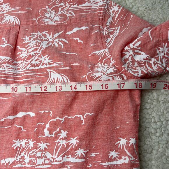 Gap Kids Sherbert Orange Linen Blend Button Up Large - Picture 7 of 9